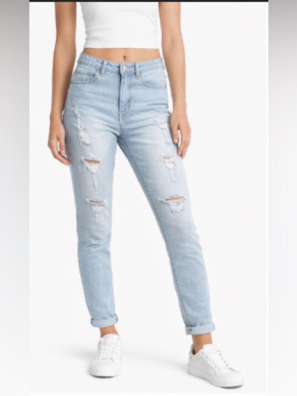 Forever 21 Push Up Jeans Distressed Light Wash 👖 Talla 28